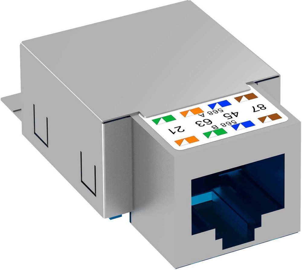 Bild von Bettermann Modular-Buchse Cat6 RJ45 Schirm rnd gr lsa geschirmt f.Massivleiter ASM-C6G - grau - OBO