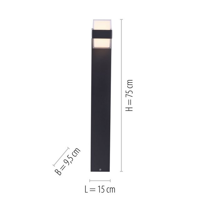 Bild von Paul Neuhaus LED Gartenleuchte CARA, LED fest integriert, Warmweiß, IP44