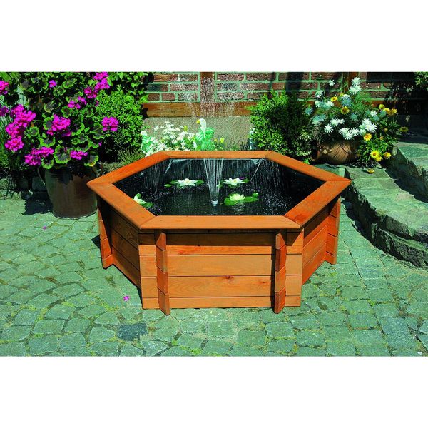 Bild von promadino Hochteich, BxTxH: 170x149x40 cm, 620 l, (Set), inkl. Solarpumpe