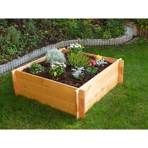 Bild von PROMADINO Pflanzbeet, BxH: 100 x 33,5 cm, honig, Kiefernholz - braun