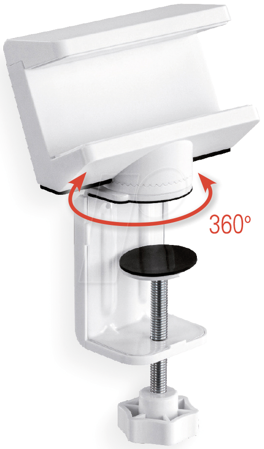 Bild von MATR NVZ3WL - USB Hub- & Steckdosenleistenhalter, 360°, 40 - 70 mm