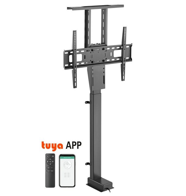 Bild von Mywall Motorisierter TV-Lift HP63-1L zum Einbau in Möbel, TV Lift Elektrisch mit Smart Home Steuerung per Tuya App+Funkfernbedienung, TV Möbel Lift für 37-65 Zoll Bildschirme, Belastung bis 60 kg
