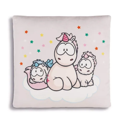 Bild von NICI Quadratisches Kissen Einhorn-Babys und Theodor, 30 x 30 cm