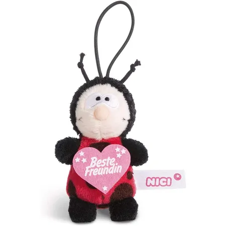 Bild von NICI 44857 Anhänger Marienkäfer mit Spruch Beste Freundin 8cm mit Loop, rot/schwarz