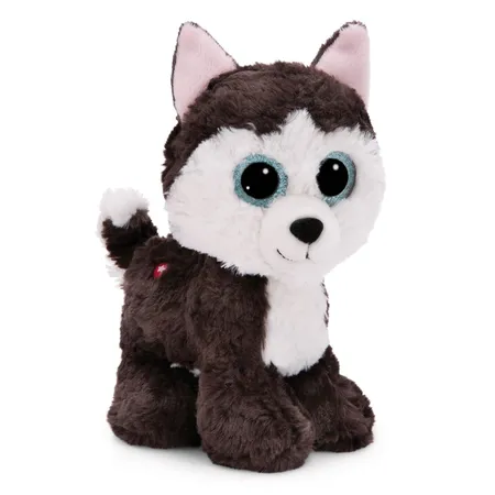 Bild von NICI GLUBSCHIS Kuscheltier Hund Husky Barkley 15 cm - Farbenfrohes Stofftier mit großen, niedlichen Glitzeraugen, Plüschtier für Schmusetierliebhaber - 49398