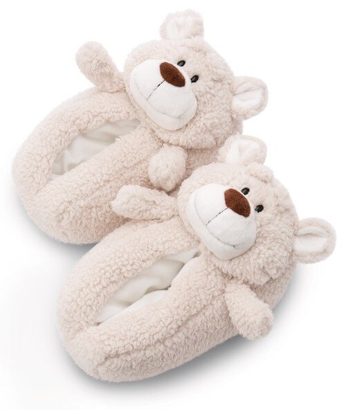 Bild von NICI Hausschuhe Bär Bendix Gr. 34-37 M I Plüsch Slipper Kinder rutschfest I Warme kuschelige Tierhausschuhe für Kinder & Erwachsene – 49490