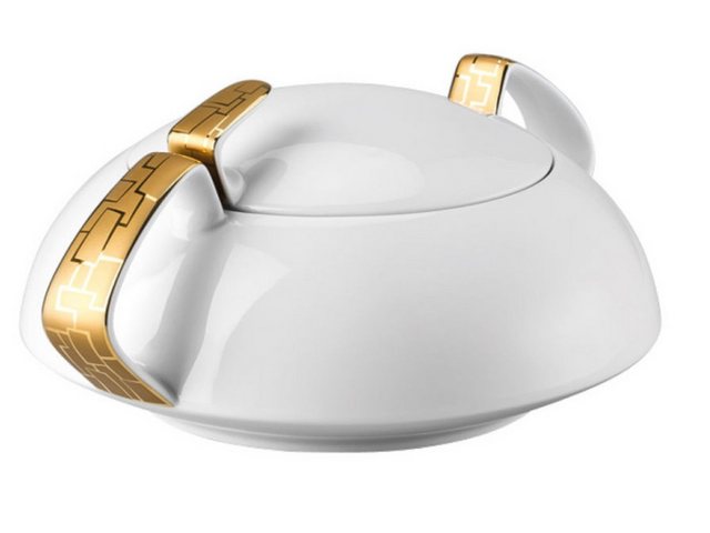 Bild von Rosenthal Schale TAC Gropius Skin Gold Schüssel mit Deckel, Porzellan, (Schüsseln & Schalen)