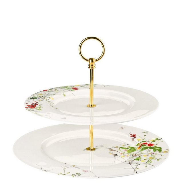 Bild von Rosenthal Etagere Brillance Fleurs Sauvages Etagere 2-tlg mit Fahnentellern, Porzellan, (2-tlg)