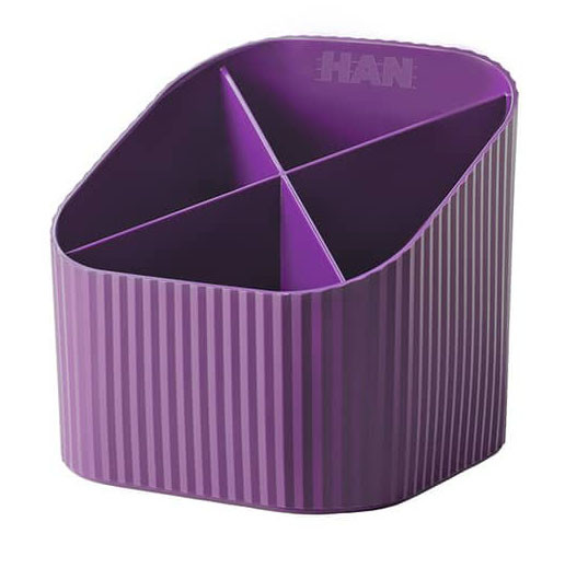 Bild von Han, Schreibtisch Accessoire, Stifteköcher Re-X-LOOP, rosa 4 Fächer, 100% recycelter Öko-Kunststoff