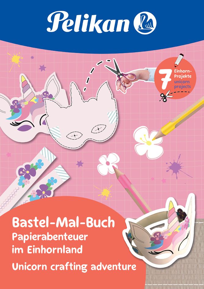 Bild von Pelikan Bastel-Mal-Buch mit 7 Bastelprojekten für 5-7 Jährige, Thema: Einhornland, 1 Stück