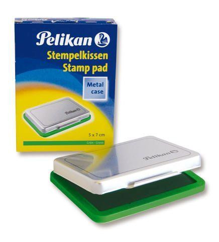 Bild von Pelikan Stempelkissen Gr. 3 (B)70 x (T)50 mm, grün in Metallgehäuse (331199)