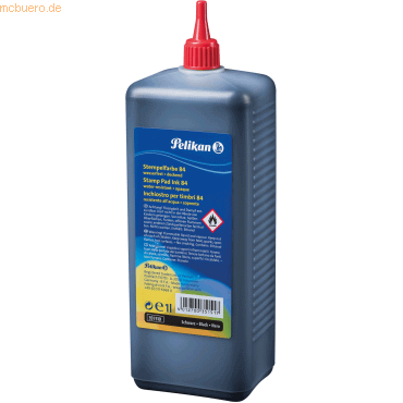 Bild von Pelikan Stempel Stempelfarbe 4 deckend wasserfest 1l schwarz
