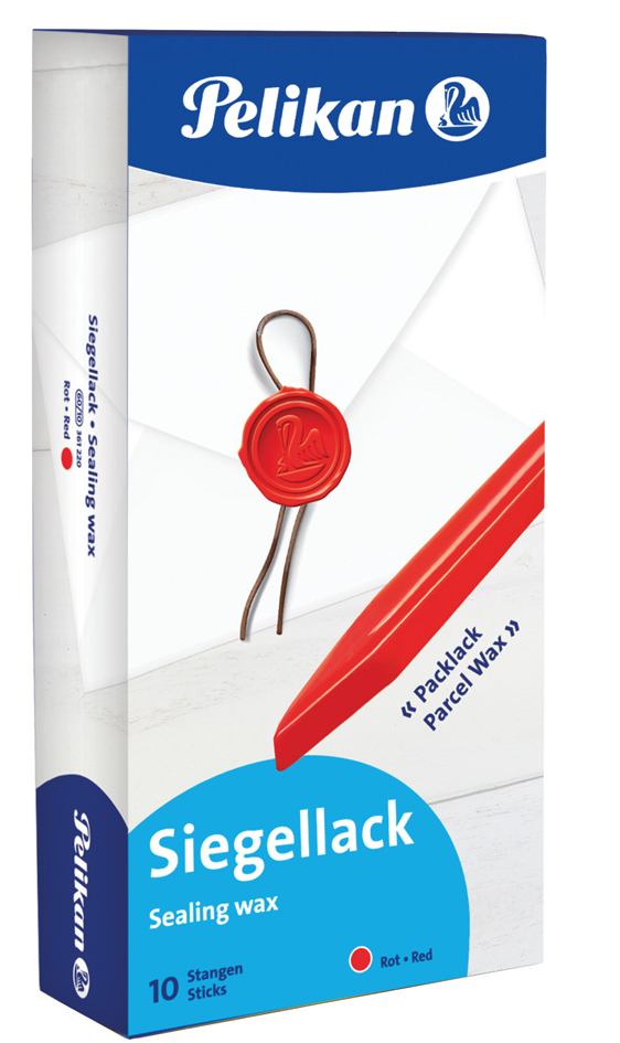 Bild von Pelikan Siegellack, Packlack für rauhe Papiere, rot Inhalt: 10 Stangen (361220)