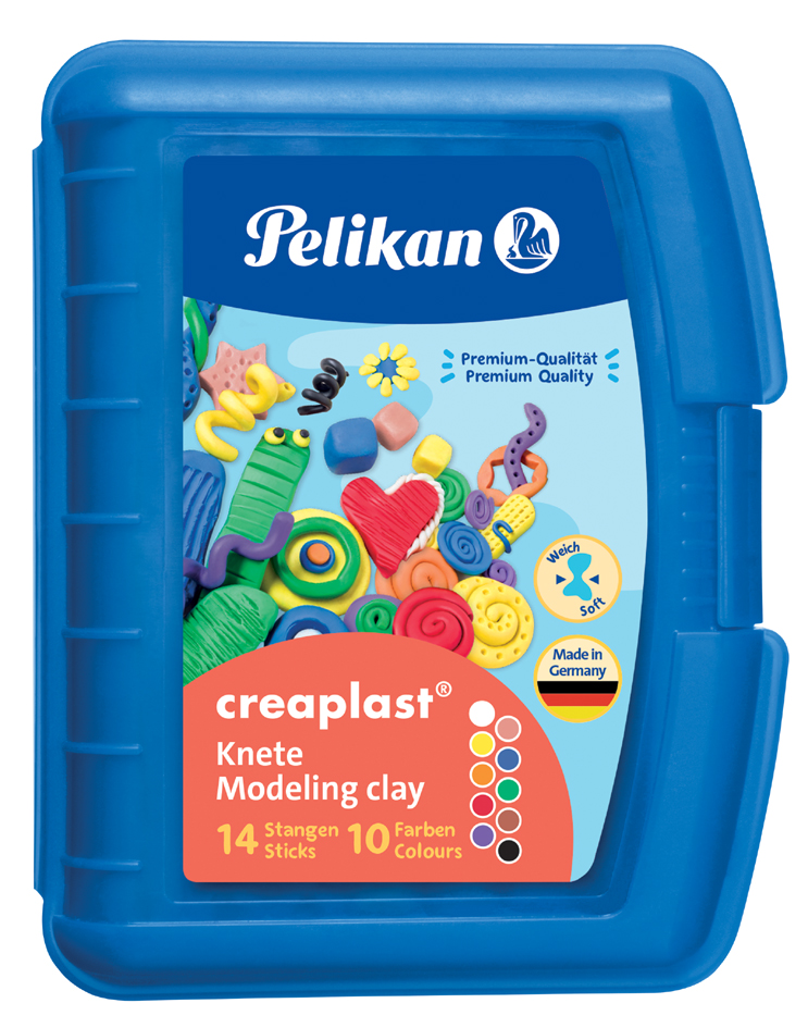 Bild von Pelikan Kinderknete Creaplast, 14er Kunststoffbox rot