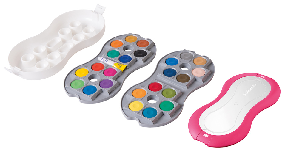 Bild von Pelikan 700016 - Deckfarbkasten Space, 24 Farben + 1 Tube Deckweiß, magenta
