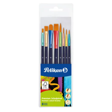 Bild von Pelikan Malpinsel Pelikan Premium Pinsel-Set, (Packung, 8 St., 8-teilig set), aus Synthetik