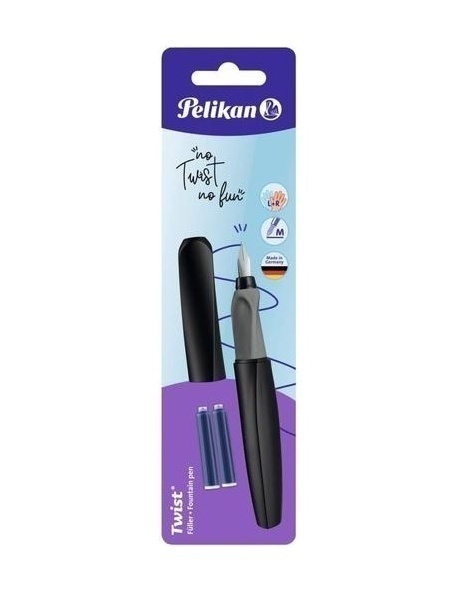 Bild von Pelikan Füller Twist, Girly Rose, Feder M, universell für Rechts- und Linkshänder, 1 Stück auf Blister mit 2 Patronen