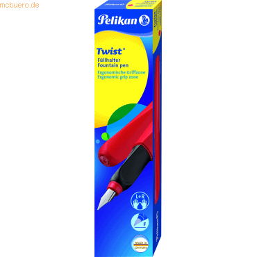 Bild von Pelikan Füller Pelikan Twist P457 Füllhalter - dunkelrot - F - in Faltschachtel