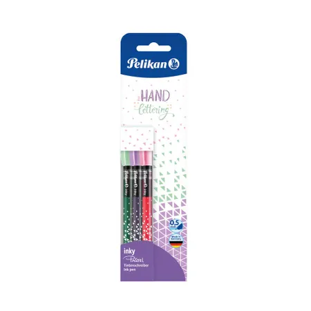 Bild von Pelikan, Schreibstifte, Tintenroller Inky Pastel Pastel, 3 StÃ¼ck (Pastell Hellgrün, Pastell Flieder und Pastell Rosa, 3 x)