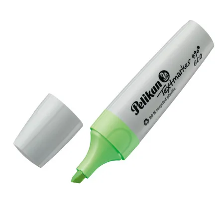 Bild von Pelikan Textmarker 490 eco, Neon-Grün, 10 Stück, mit Keilspitze