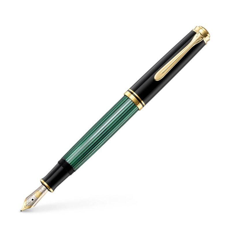 Bild von Pelikan M600 Füllfederhalter Integriertes Befüllsystem Schwarz - Gold - Grün 1 Stück(e) (980037)