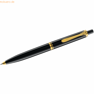 Bild von Pelikan K400. Produktfarbe: Schwarz, Gold, Schreibfarben: Schwarz, Typ: Clip-on-Einziehkugelschreiber. Menge pro Packung: 1 Stück(e), Verpackungsart: Geschenkbox (996827)