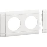 Bild von Hager Geräteblende GEB-K 2f 80mm Kst rws hfr Kanalsteckdose 2fach (GB080209010)