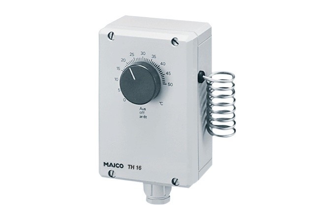 Bild von Maico Thermostat gr 1W AP IP54 230V 0-50°C 16A 1,5K