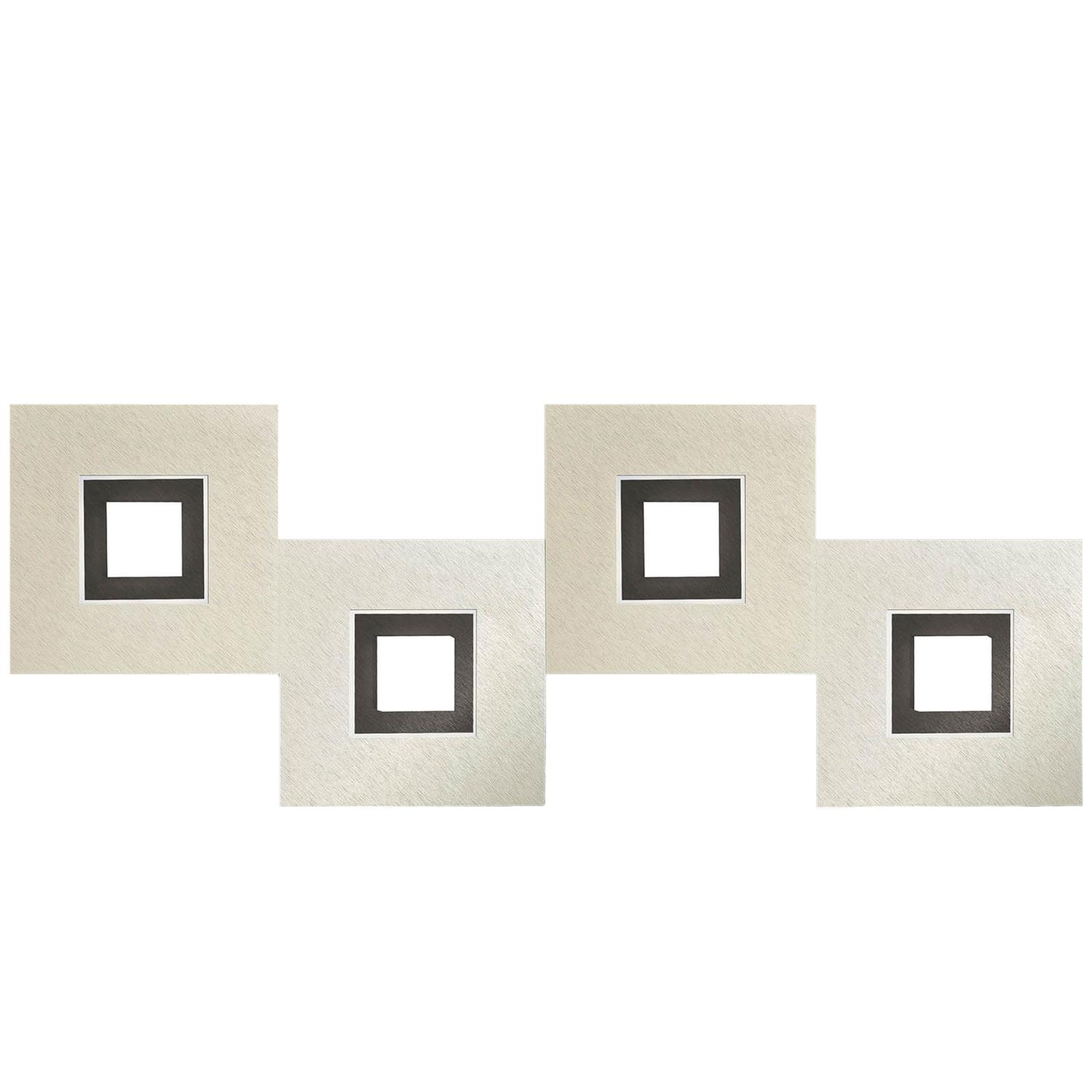 Bild von Grossmann LED-Deckenleuchte KARREE 80x30cm Perlglanz/schwarz 74-783-146