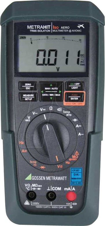 Bild von Gossen Metrawatt METRAHIT ISO AERO Hand-Multimeter kalibriert (DAkkS-akkreditiertes Labor) digital A