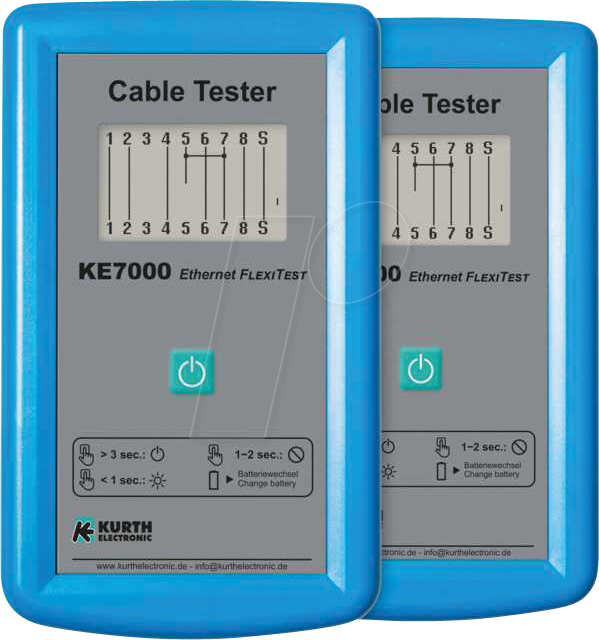 Bild von Kurth KE7000 UTP/STP-Kabeltester (Kabeltester), Netzwerk Zubehör
