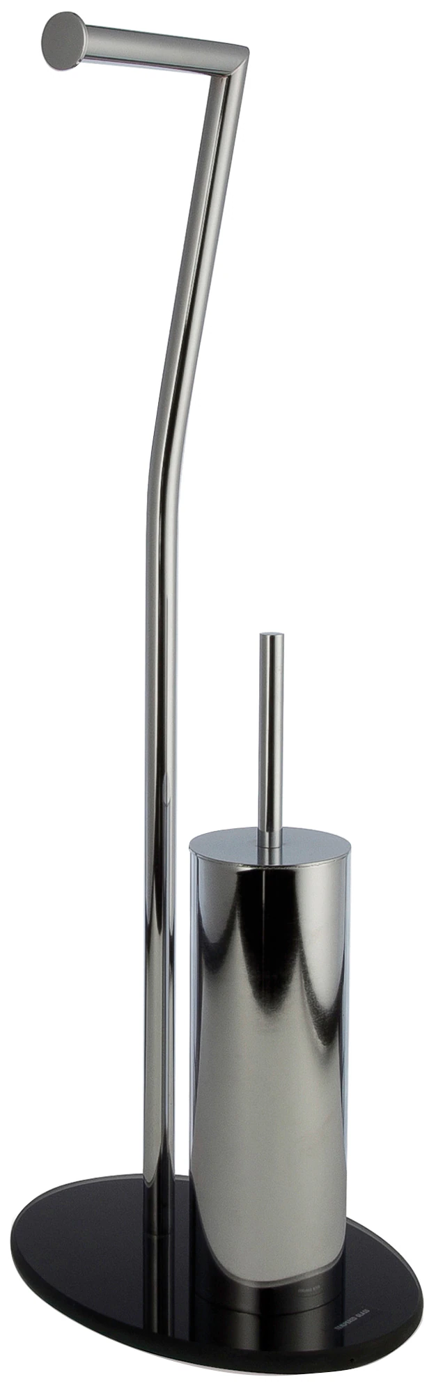 Bild von möve Stand Toilettenpapierhalter mit bruchsicherem Glas, verchromt 28 x 20 x 71,5 cm, silver