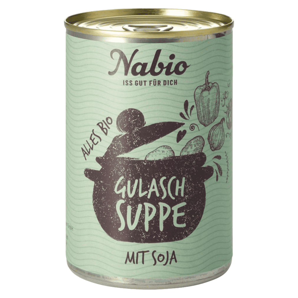 Bild von Vegane Bio-Gulaschsuppe aus Soja-Medaillons 400g (1 Dose)