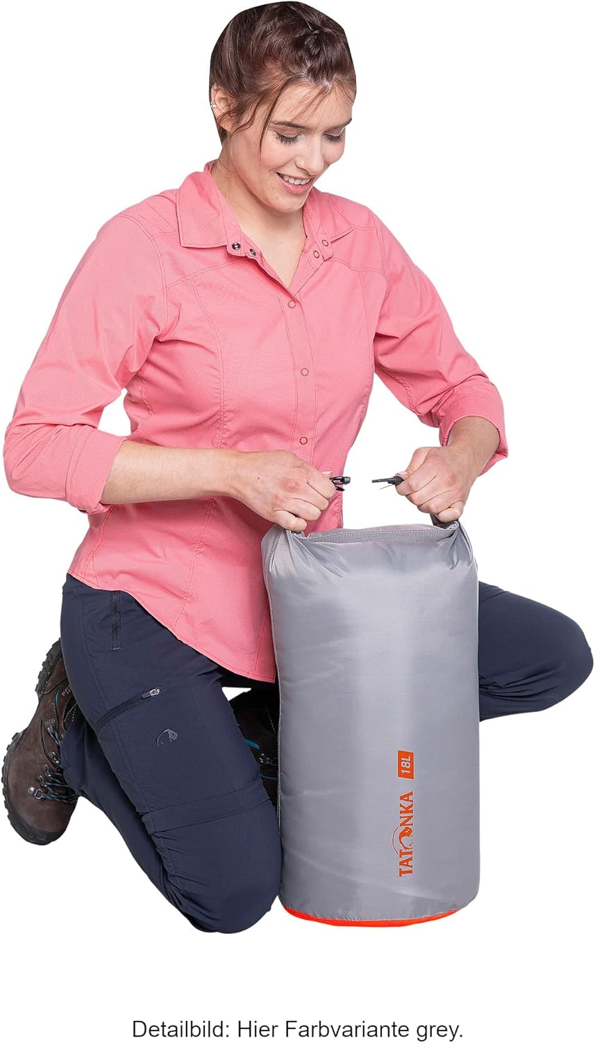 Bild von Tatonka Packsäcke Dry Sack Set 3 (10l / 18l / 30l) - DREI wasserdichte Packbeutel mit Rollverschluss und Steckschließe - Aus recyceltem Polyester - 10, 18 und 30 Liter Volumen (schwarz)