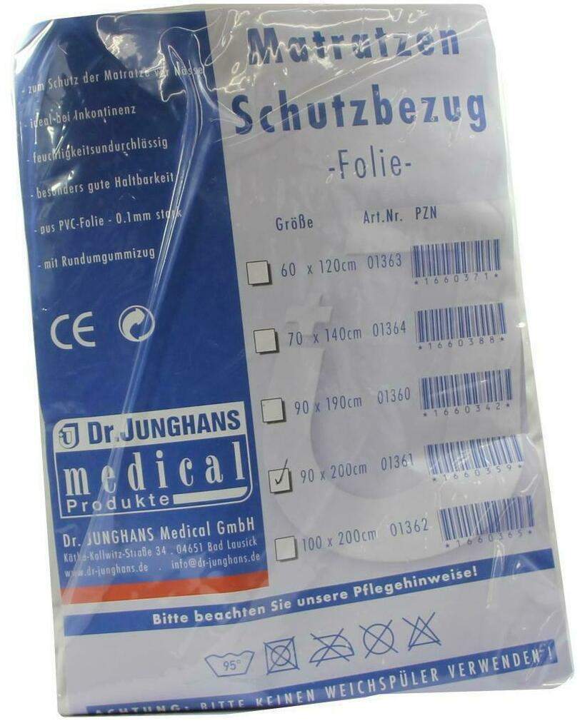 Bild von Matratzen Schutzbezug Folie 0,1mm 90x200cm Weiß - Matratzen Schonbezug
