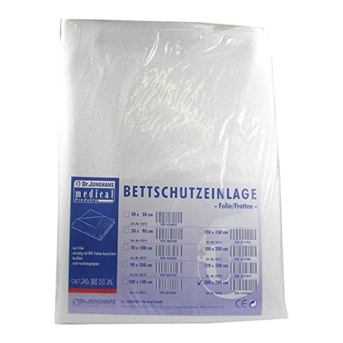 Bild von DR. JUNGHANS MEDICAL GMBH BETTSCHUTZEINLAGE Folie Frottee 200x200 cm