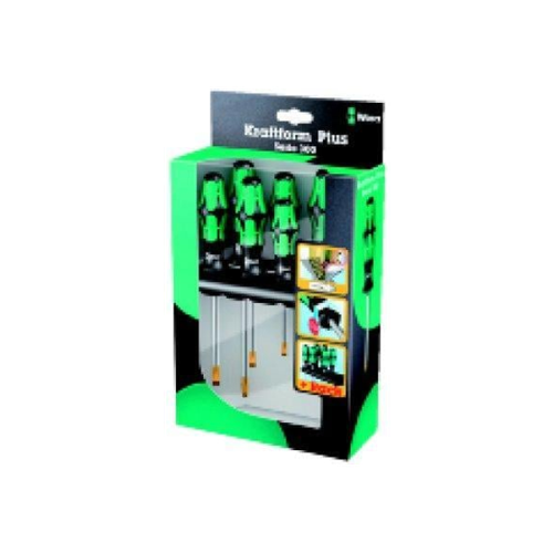 Bild von WERA Schraubendreher-Set, 05105656001, 334/355/6 Rack Kraftform Plus Lasertip, 6‑teilig