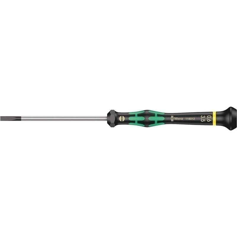 Bild von Wera Schlitz 05118014001 Schraubenzieher 137 mm Schwarz, Grün 1,3 (B) x 1,3 (H) cm