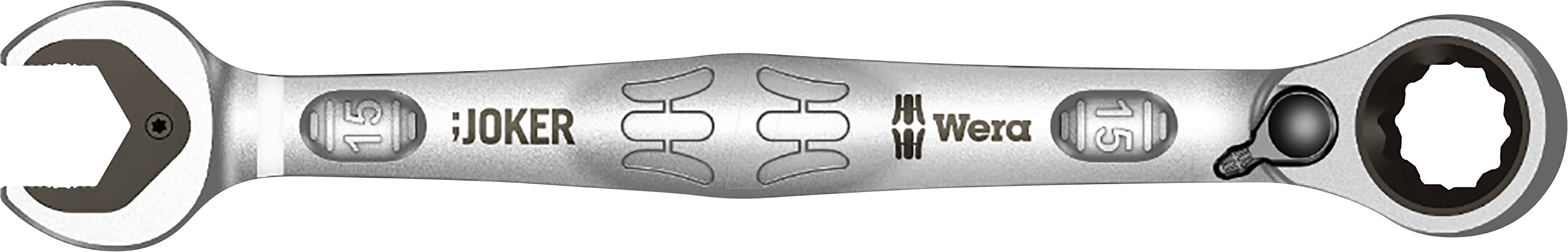 Bild von Maulringratschenschlüssel Joker, SW 15mm L.199mm umschaltbar,Rings.15Grad WERA