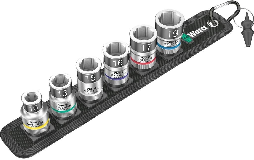 Bild von Wera Belt C 1 - Steckschlüssel-Satz - 1/2  - Metrisch - 6 Kopf/Köpfe - 10,13,15,16,17,19 mm - 28,5 cm (05003995001)