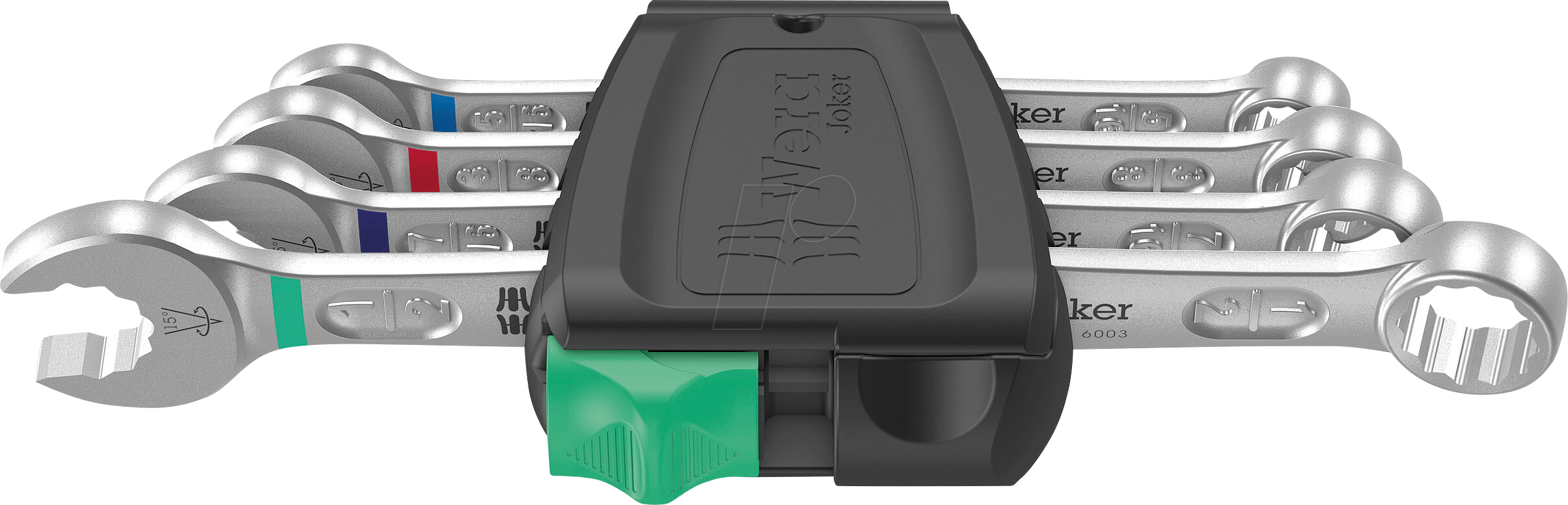 Bild von Wera 05020229001 6003 Joker Set 4 Imperial Set 1 Ring-Maulschlüssel-Satz 4teilig 1/2  - 7/16