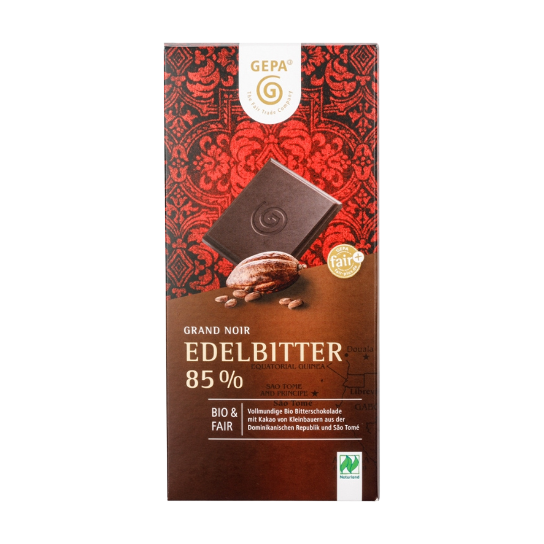 Bild von GEPA Bio-Schokolade "Grand Noir" Edelbitter 85% 100 g