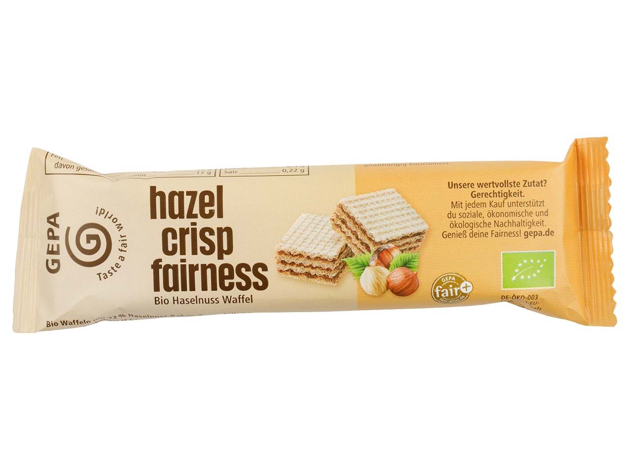 Bild von GEPA Bio-Waffel "Hazel Crisp Fair", 20 g