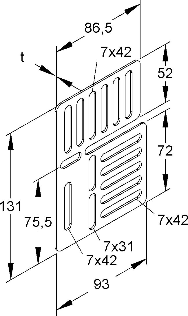 Bild von Niedax, Leitungsführung, Universalwinkel (13.10 cm)