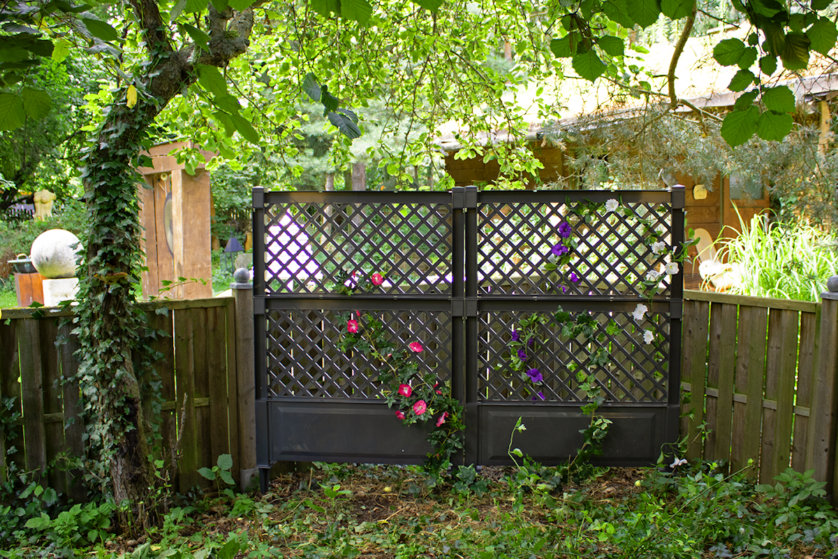 Bild von KHW Spalier (2-tlg.) 100 cm mit Erdspieß - 2er Set grün