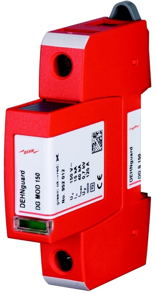 Bild von DEHN 952072 Überspannungsableiter Typ 2 DEHNguard S 1-polig Uc 150V AC Überspannungsableiter 15 kA