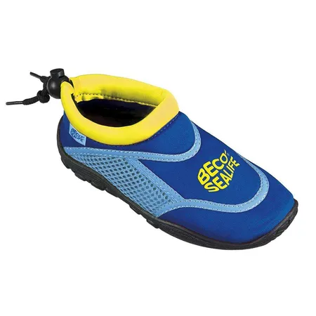 Bild von BECO-SEALIFE Wasserschuhe Kinder – Neopren Badeschuhe Kinder mit Netzeinsatz & Gummisohle für Jungen & Mädchen, Surfschuhe Kinder ideal für Wassersportaktivitäten – in Blau, Größe: 30/31