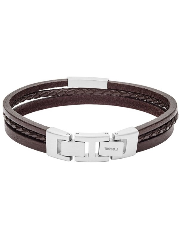 Bild von Fossil Armband Für Männer Vintage Casual, Länge: 180mm - 195mm Braun Lederarmband, JF03323040