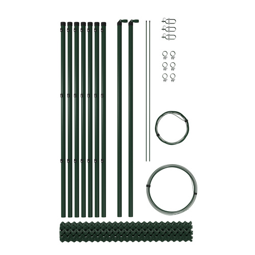 Bild von hadra Maschendraht-Set, LxH: 1500 x 200 cm, 1 Rolle + 7 Pfähle + Zubehör - gruen