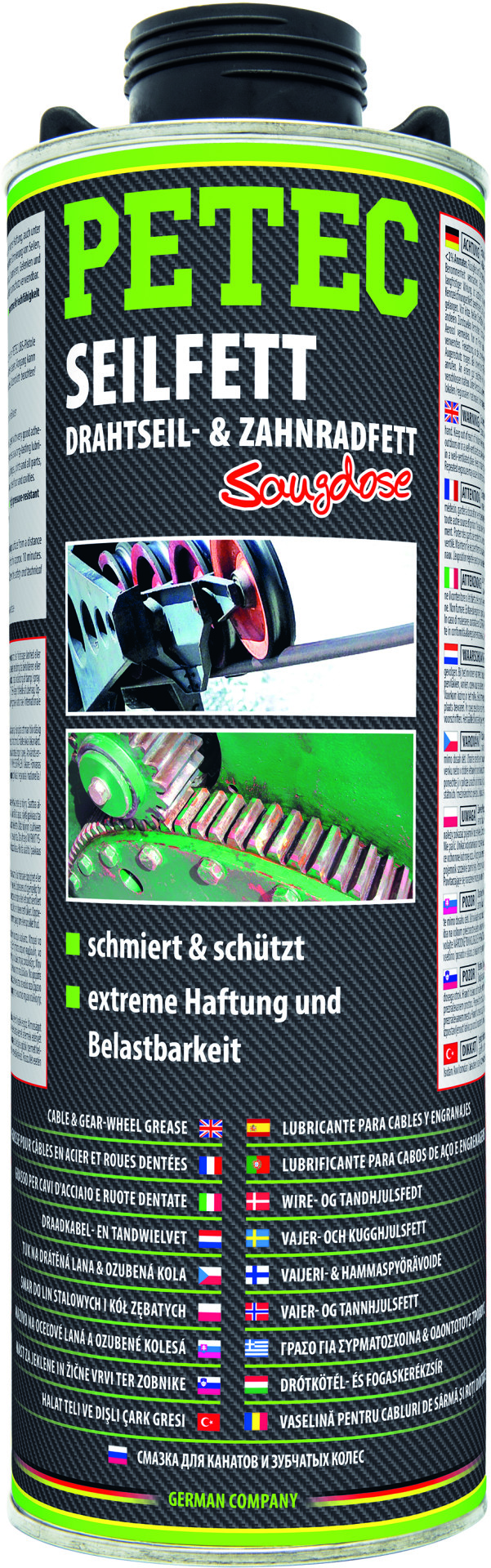 Bild von PETEC Seilfett Saugdose (1 L) Braun/transparent  73610